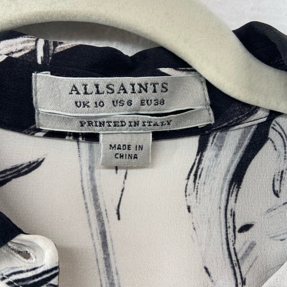 ALLSAINTS Mario Willow Silk Dress Size 6 - LIKE NEW - Picture 3 of 9